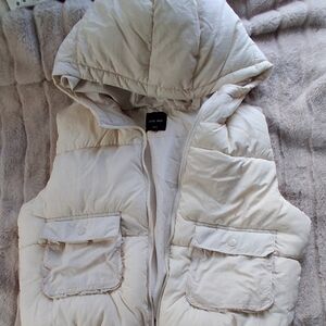 Kids Cream Puffer Vest